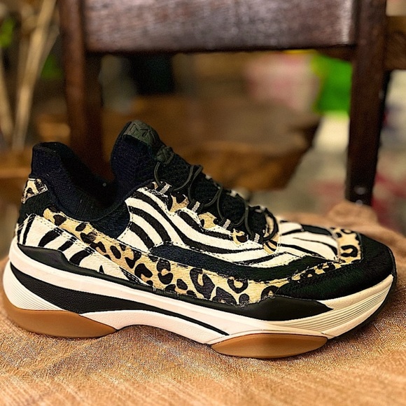 Mark Nason Mixed Fur Print Griller Sneaker - Picture 3 of 11